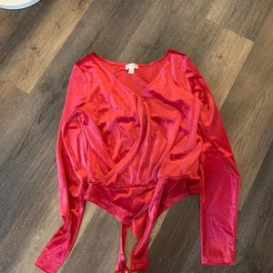 Maison Jules velvet bodysuit. Never worn